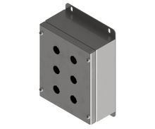 Load image into Gallery viewer, 316L Stainless Steel Pushbutton Station 220Hx180Wx90D (6 Hole)