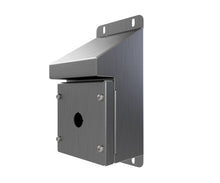 Load image into Gallery viewer, 316L SS Sloping Roof Pushbutton Station 120Hx120Wx90D (1 Hole)