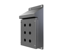 Load image into Gallery viewer, 316L SS Sloping Roof Pushbutton Station 220Hx180Wx90D (6 Hole)