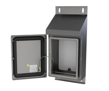 Load image into Gallery viewer, 316L SS Sloping Roof Pushbutton Station 220Hx180Wx90D (6 Hole) with Blank Lid