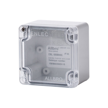 Load image into Gallery viewer, Polycarbonate Enclosure 80x80x55 Grey Base with Transparent Lid IP65