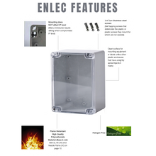 Load image into Gallery viewer, Polycarbonate Enclosure 300x230x130 Grey Base with Grey Lid IP65