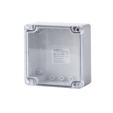 Load image into Gallery viewer, Polycarbonate Enclosure 120x120x55 Grey Base with Transparent Lid IP65