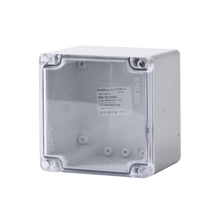 Load image into Gallery viewer, Polycarbonate Enclosure 120x120x90 Grey Base with Transparent Lid IP65