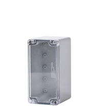 Load image into Gallery viewer, Polycarbonate Enclosure 160x80x90 Grey Base with Transparent Lid IP65