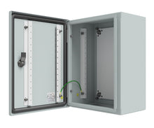 Load image into Gallery viewer, RAL7035 Powder Coated, Galvanised Aluminium Enclosure 400Hx300Wx200D - 2.5mm