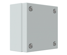 Load image into Gallery viewer, RAL7035 Powder Coated, GAL Mild Steel Terminal Box 200Hx200Wx80D - with nutserts