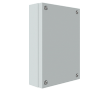 Load image into Gallery viewer, RAL7035 Powder Coated, GAL Mild Steel Terminal Box 400Hx300Wx80D no nutserts