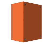 Load image into Gallery viewer, X15 Orange Powder Coated, Galvanised Mild Steel Enclosure 400Hx300Wx200D - 1.5mm