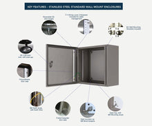 Load image into Gallery viewer, 316L Stainless Steel Enclosure 600Hx400Wx400D - 1.5mm
