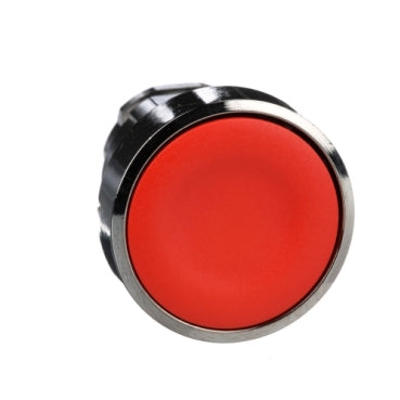 Push Button Header Schneider ZB4BA4 - Push button head, metal, flush, Red, 22mm, spring r ...