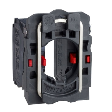 Schneider ZB5AZ104C - Two contact blocks with body/fixing collar, plastic, screw clamp terminal,2 NC