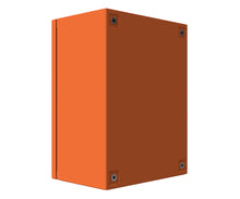 Load image into Gallery viewer, X15 Orange Powder Coated, Galvanised Mild Steel Enclosure 300Hx200Wx150D - 1.5mm
