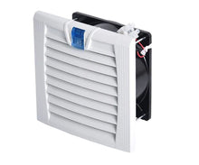 Load image into Gallery viewer, Filter with Fan  (148x148, with 124x124 cut-out), 24V DC with LED, 85m3/h, RAL7035, IP54
